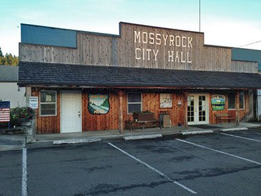 Street view of Mossyrock City Hall.